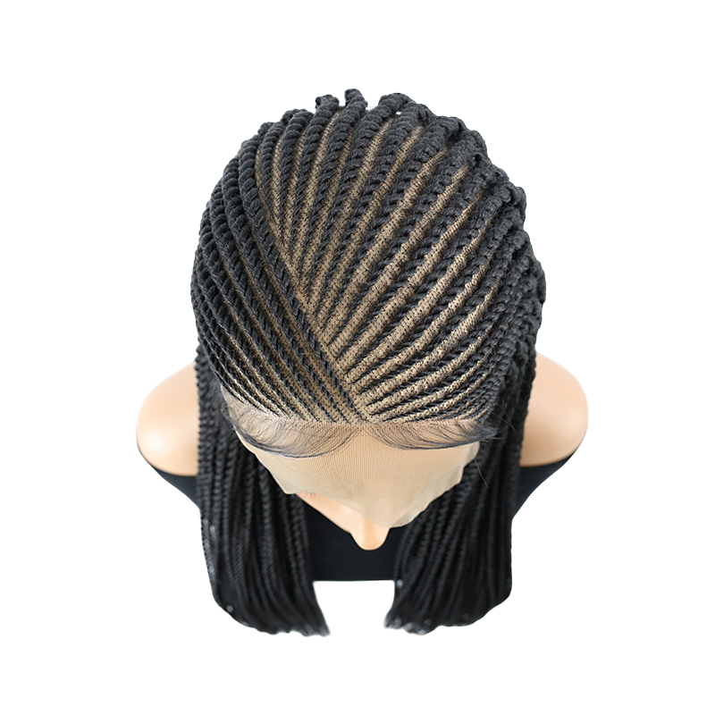 13X8'' Lace Front Cornrow Braided Wigs for Black Women Cornrow Twisted Braid Wig with Baby Hair Natural Long Wig 36Inch