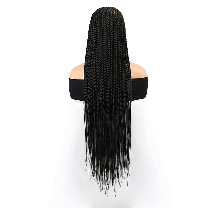 13X8'' Lace Front Cornrow Braided Wigs for Black Women Cornrow Twisted Braid Wig with Baby Hair Natural Long Wig 36Inch