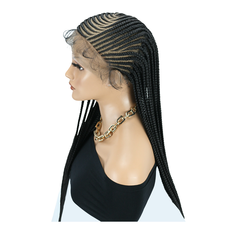 13X8 Lemonade Cornrow Braided Wigs for Women Lace Front Braided Wigs with Baby Hair Side Parting Braided Wig 36